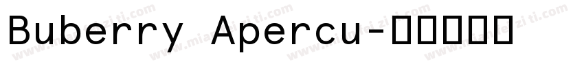 Buberry Apercu字体转换